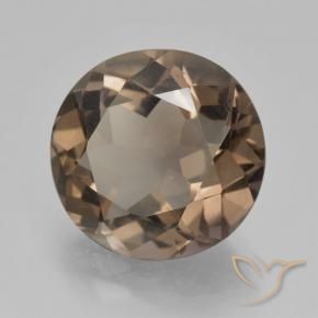 5.13 ct Brown Smoky Quartz Stone, Natural Smoky Quartz in Round Facet Shape for Sale