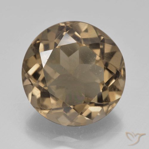 5.85ct Natural Light Mocha Smoky Quartz, Round, VS