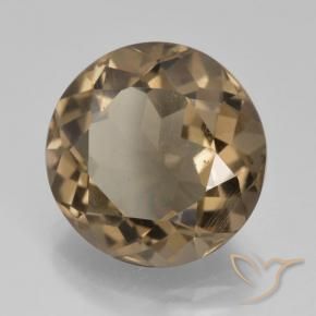 5.85 ct Brown Smoky Quartz Stone, Natural Smoky Quartz in Round Facet Shape for Sale