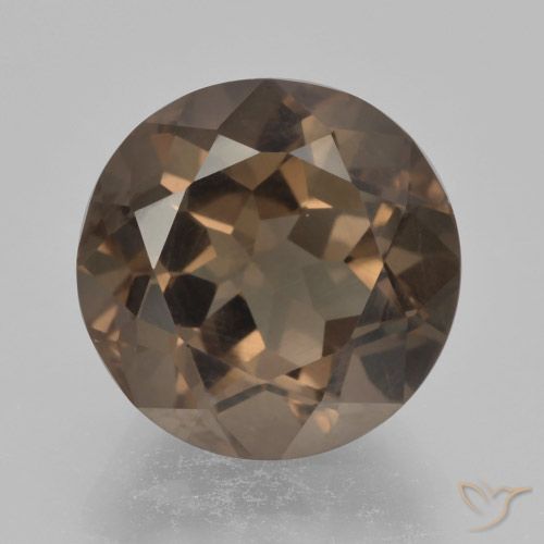 5.31ct Natural Warm Brown Smoky Quartz, Round, VVS-VS