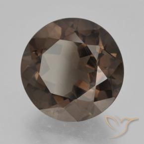 5.44 ct Brown Smoky Quartz Stone, Natural Smoky Quartz in Round Facet Shape for Sale