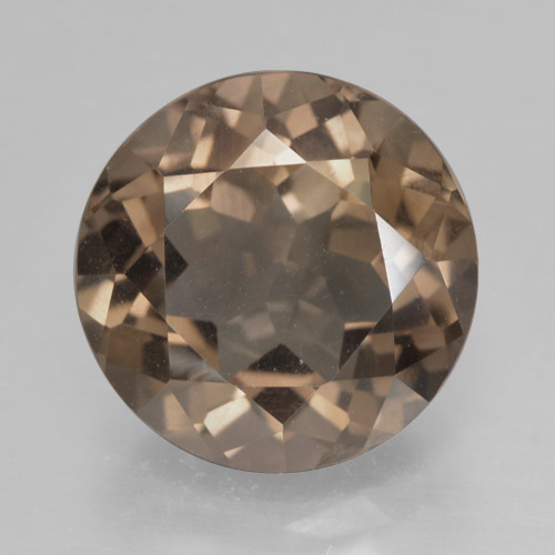 Cuarzo Ahumado Marrón Faceta Redonda de 11,9mm de Brasil, peso de 5.58 ct, piedra preciosa natural No tratado en claridad vvs-vs, Cuarzo Ahumado de 1 pieza - Color: Marrón nogal, dureza Mohs de 7 Adecuado para joyas de uso diario, Photo A