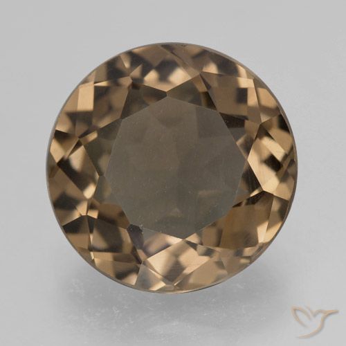 5.52ct Natural Light Mocha Smoky Quartz, Round, VS