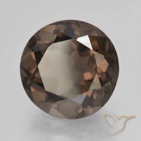 5.08 ct Brown Smoky Quartz Stone, Natural Smoky Quartz in Round Facet Shape for Sale