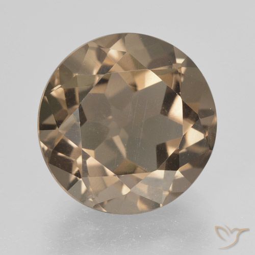 Warm Brown Smoky Quartz Gem - 5.1ct Round Facet (ID: 463975)