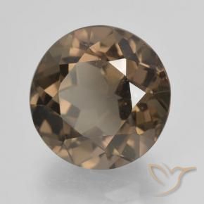 5.25 ct Brown Smoky Quartz Stone, Natural Smoky Quartz in Round Facet Shape for Sale