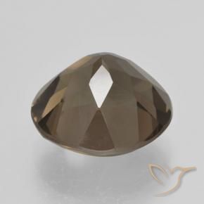 Smoky Quartz Gemstone in 11.5 mm Size for Sale, Smoky Quartz Stone in Hickory Brown Color