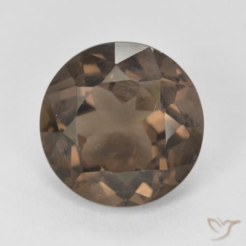 4.41ct Natural Medium Brown Smoky Quartz, Round, VVS-VS
