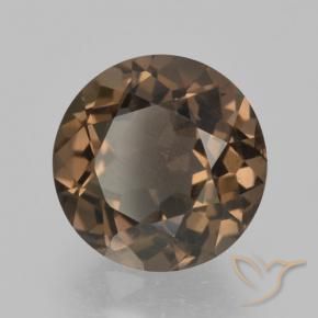 4.20 ct Brown Smoky Quartz Stone, Natural Smoky Quartz in Round Facet Shape for Sale