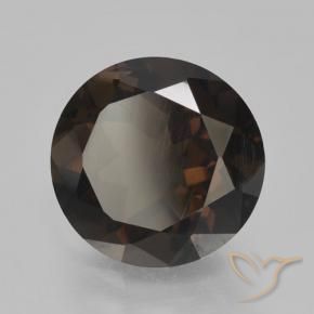 4.79 ct Brown Smoky Quartz Stone, Natural Smoky Quartz in Round Facet Shape for Sale