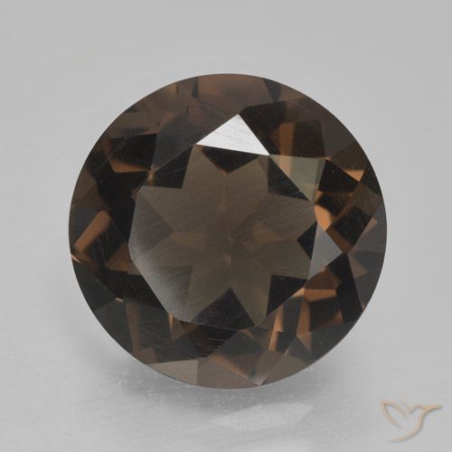 4.33ct Natural Medium Brown Smoky Quartz, Round, VVS-VS
