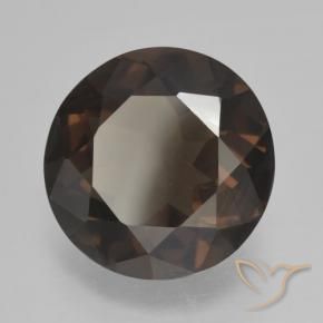 4.76 ct Brown Smoky Quartz Stone, Natural Smoky Quartz in Round Facet Shape for Sale