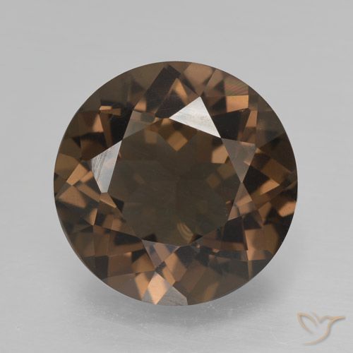 4.32ct Natural Hickory Brown Smoky Quartz, Round, VVS-VS
