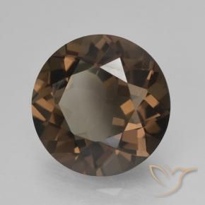 4.32 ct Brown Smoky Quartz Stone, Natural Smoky Quartz in Round Facet Shape for Sale