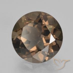 4.08 ct Brown Smoky Quartz Stone, Natural Smoky Quartz in Round Facet Shape for Sale