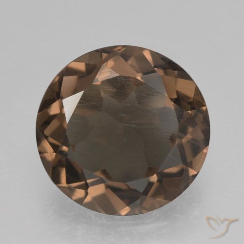 4.56ct Natural Gingerbread Brown Smoky Quartz, Round, VS