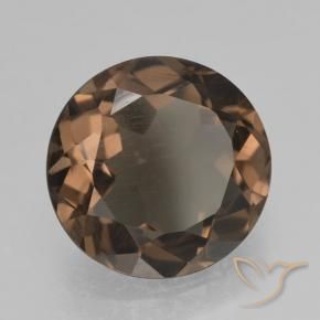 4.56 ct Brown Smoky Quartz Stone, Natural Smoky Quartz in Round Facet Shape for Sale