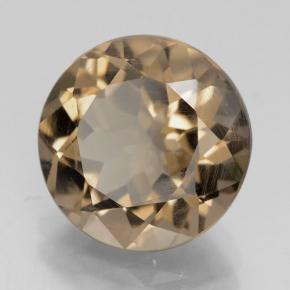 4.11 ct Brown Smoky Quartz Stone, Natural Smoky Quartz in Round Facet Shape for Sale