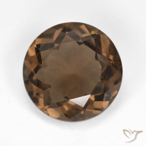 4.70ct Natural Hickory Brown Smoky Quartz, Round, VS