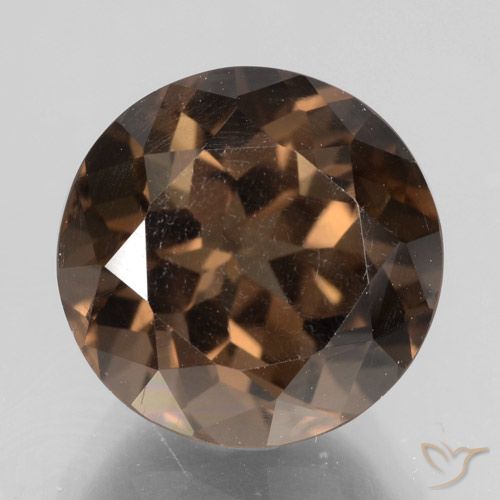 4.61ct Natural Hickory Brown Smoky Quartz, Round, VS