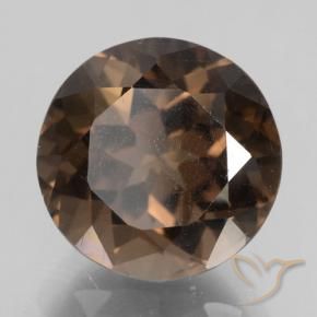 4.61 ct Brown Smoky Quartz Stone, Natural Smoky Quartz in Round Facet Shape for Sale