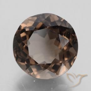 4.32 ct Brown Smoky Quartz Stone, Natural Smoky Quartz in Round Facet Shape for Sale