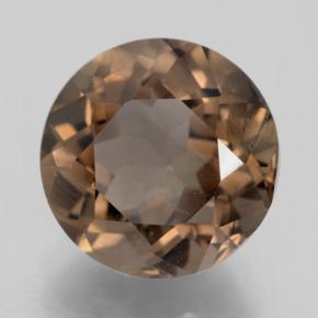 4.71 ct Brown Smoky Quartz Stone, Natural Smoky Quartz in Round Facet Shape for Sale