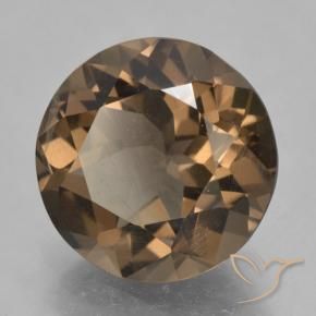 5.19 ct Brown Smoky Quartz Stone, Natural Smoky Quartz in Round Facet Shape for Sale