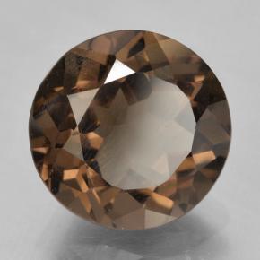 5.32 ct Brown Smoky Quartz Stone, Natural Smoky Quartz in Round Facet Shape for Sale