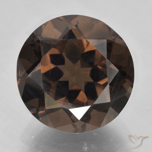 5.56ct Natural Reddish Brown Smoky Quartz, Round, VVS-VS