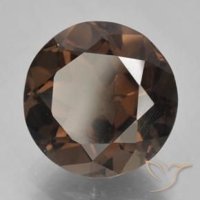 5.56 ct Brown Smoky Quartz Stone, Natural Smoky Quartz in Round Facet Shape for Sale