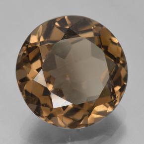 5.55 ct Brown Smoky Quartz Stone, Natural Smoky Quartz in Round Facet Shape for Sale
