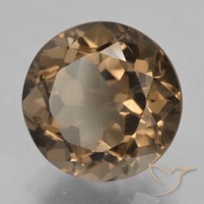 5.73 ct Brown Smoky Quartz Stone, Natural Smoky Quartz in Round Facet Shape for Sale