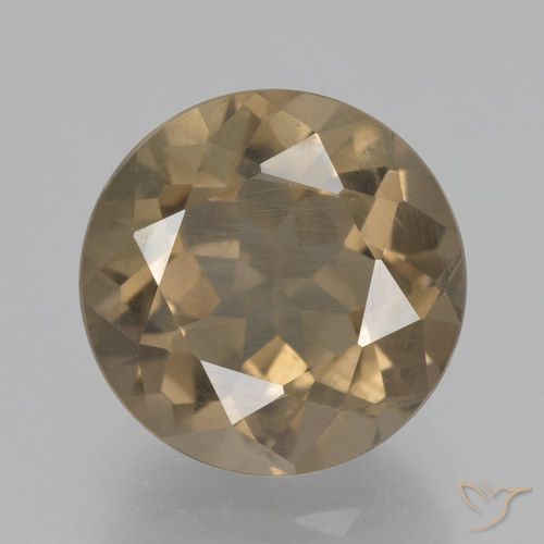 4.52ct Natural Light Mocha Smoky Quartz, Round, VS