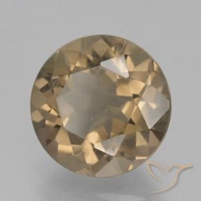 4.52 ct Brown Smoky Quartz Stone, Natural Smoky Quartz in Round Facet Shape for Sale