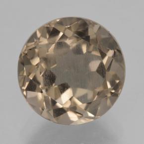 Marrón neutral claro Cuarzo Ahumado Gema - 3.5ct Faceta Redonda (ID: 464098)