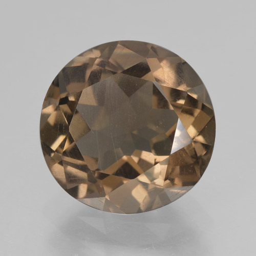 Warmes Braun Rauchquarz Edelstein - 3.8ct Rund Facettenschliff (ID: 464107)