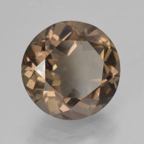 3.75 ct Brown Smoky Quartz Stone, Natural Smoky Quartz in Round Facet Shape for Sale