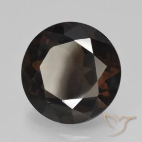 11.84 ct Brown Smoky Quartz Stone, Natural Smoky Quartz in Round Facet Shape for Sale