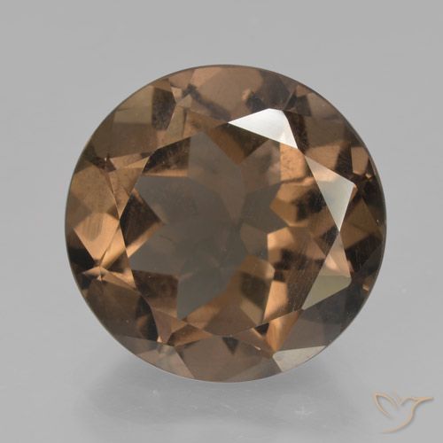 9.61ct Natural Chocolate Brown Smoky Quartz, Round, VS