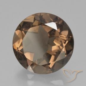 9.61 ct Brown Smoky Quartz Stone, Natural Smoky Quartz in Round Facet Shape for Sale