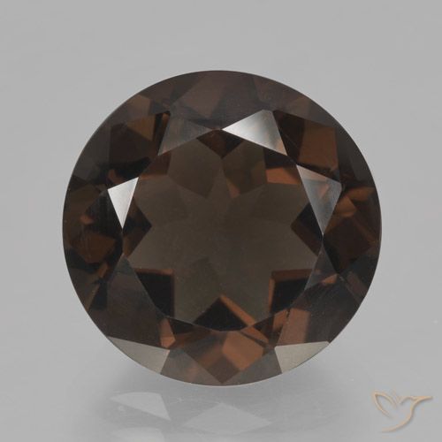6.05ct Natural Medium Brown Smoky Quartz, Round, VVS-VS