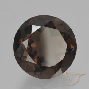 6.05 ct Brown Smoky Quartz Stone, Natural Smoky Quartz in Round Facet Shape for Sale