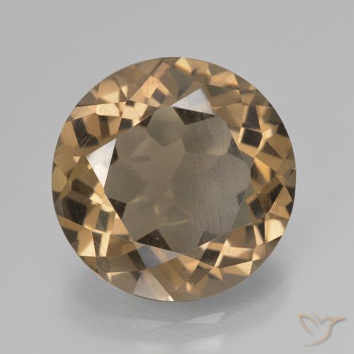 6.05ct Natural Light Mocha Smoky Quartz, Round, VS