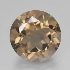 Light Mocha Дымчатый Кварц Камень - 11.8ct Круглая Фасетная Огранка (ID: 464128)