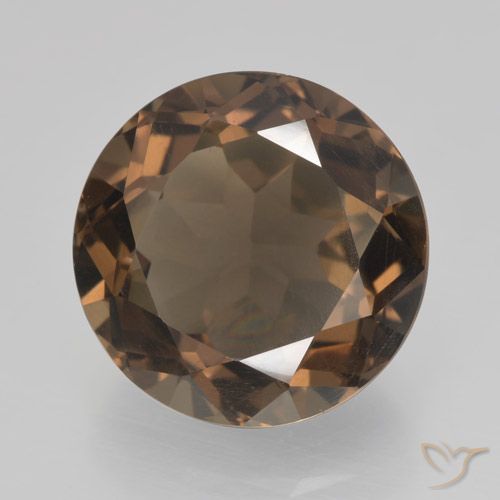 6.01ct Natural Warm Brown Smoky Quartz, Round, VVS-VS