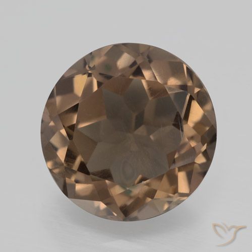 3.80ct Natural Gingerbread Brown Smoky Quartz, Round, VVS-VS