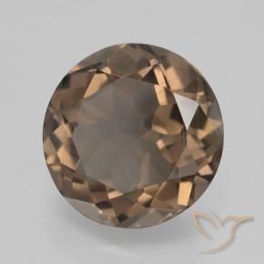 3.80 ct Brown Smoky Quartz Stone, Natural Smoky Quartz in Round Facet Shape for Sale
