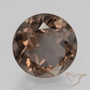 4.18 ct Brown Smoky Quartz Stone, Natural Smoky Quartz in Round Facet Shape for Sale