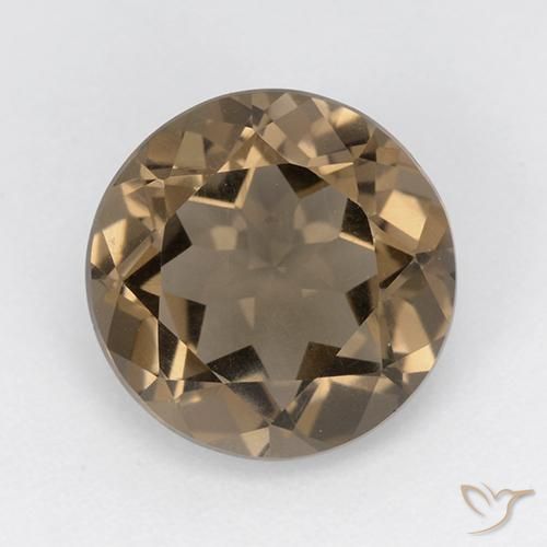 4.14ct Natural Warm Brown Smoky Quartz, Round, VVS-VS